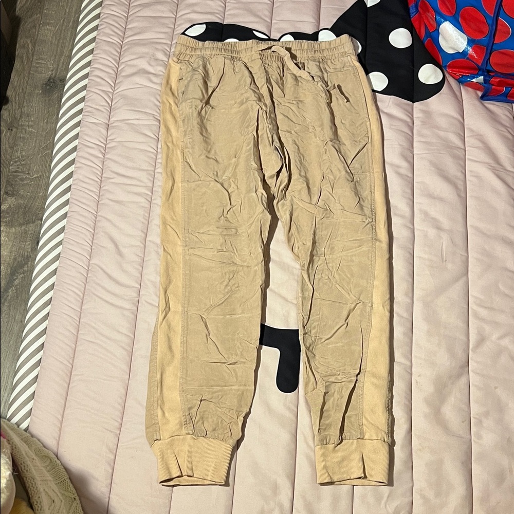 Lana roux Tan Jogger Pants women sz s